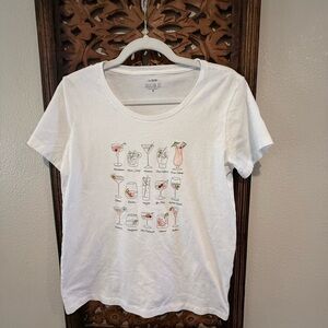 J. Crew White Collector Tee with Graphic Print